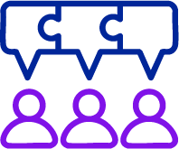 Ícono de gestión de comunicación